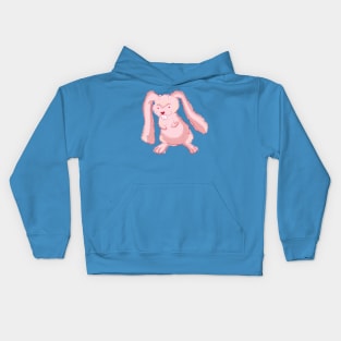 Pink evil cute rabbit Kids Hoodie